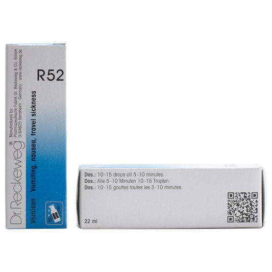 Dr Reckeweg R52 (Vomisan-Vomiting, Nausea and Travel Sickness) (22ml, Pack of 1)