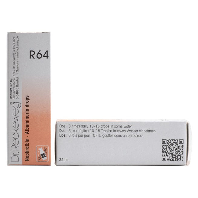 Dr Reckeweg R64 (Nephralbin - Excessive protein in urine Drops) (22ml, Pack of 1)