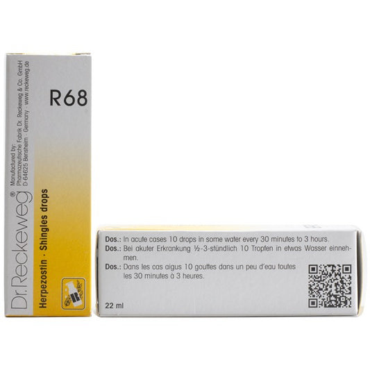Dr Reckeweg R68 (Herpezostin - Shingles skin rash Drops ) (22ml, Pack of 1)