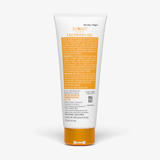 Sunny Herbals Face Wash Gel (Aloevera Calendula & Tea Tree Oil) (110gm, Pack of 1)
