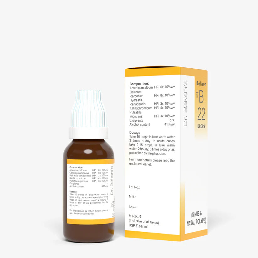 Bakson B22 Sinus Drops (30ml, Pack of 1)