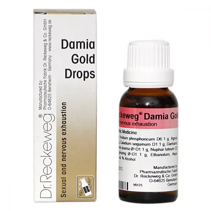 Dr Reckeweg R109 Damia Gold Drops (Sexual and nervous Exhaustion Drops)(22ml, Pack of 1)