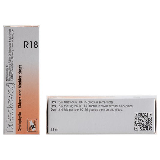Dr Reckeweg R18 (Cystophylin-Kidney and Bladder Drops) (22ml, Pack of 1)