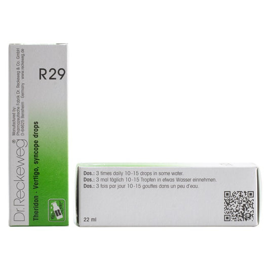Dr Reckeweg R29 (Theridon-Vertigo , Syncope Drops) (22ml, Pack of 1)