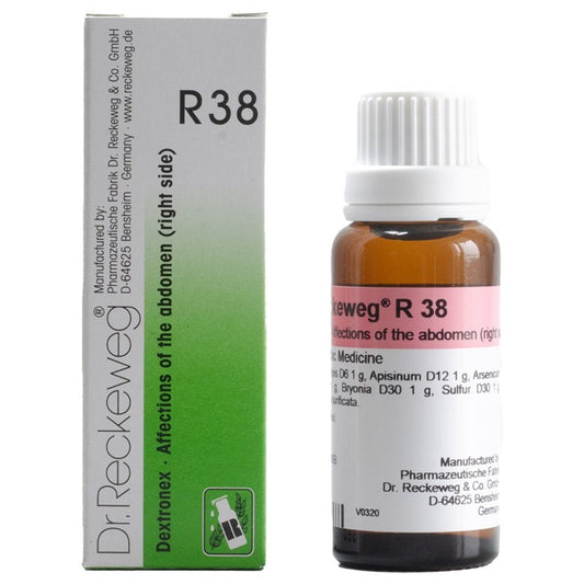 Dr Reckeweg R38 (Dextronex-Affections of the abdomen-right side) (22ml, Pack of 1)
