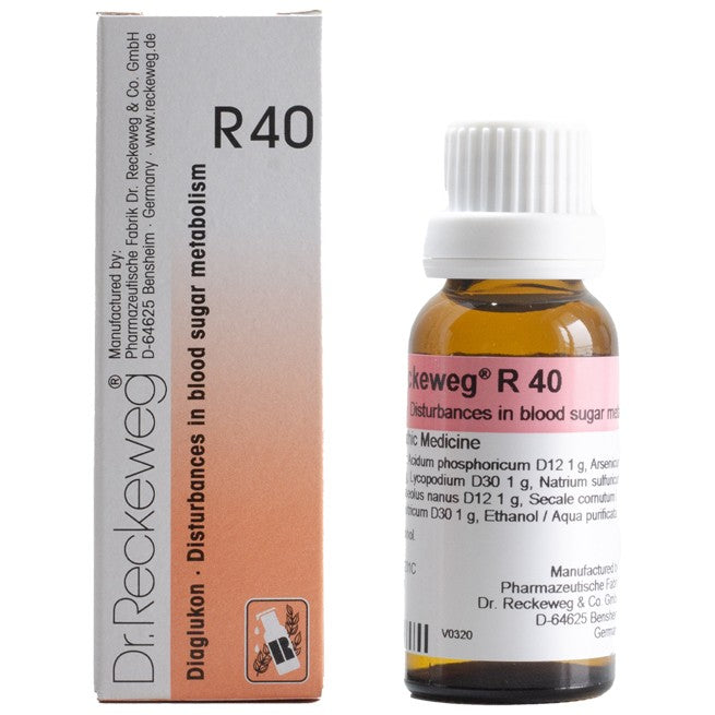 Dr Reckeweg R40 (Diaglukon-Diabetes Drops) (22ml, Pack of 1)