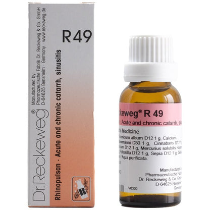 Dr Reckeweg R49 (Rhinopulsan-Sinus Drops) (22ml, Pack of 1)