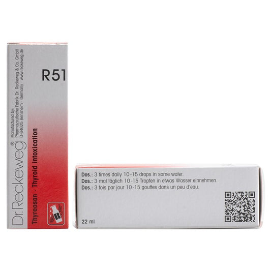 Dr Reckeweg R51 (Thyreosan-Thyroid-Hyper Drops) (22ml, Pack of 1)