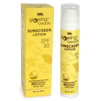 SBL Glowing Beauty Sunscreen Lotion SPF 30 (50ml, Pack of 1)