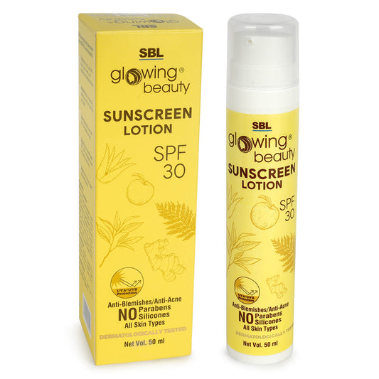 SBL Glowing Beauty Sunscreen Lotion SPF 30 (50ml, Pack of 1)