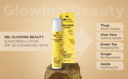 SBL Glowing Beauty Sunscreen Lotion SPF 30 (50ml, Pack of 1)