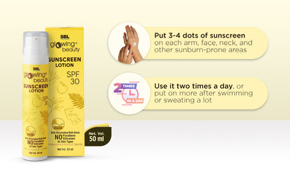 SBL Glowing Beauty Sunscreen Lotion SPF 30 (50ml, Pack of 1)