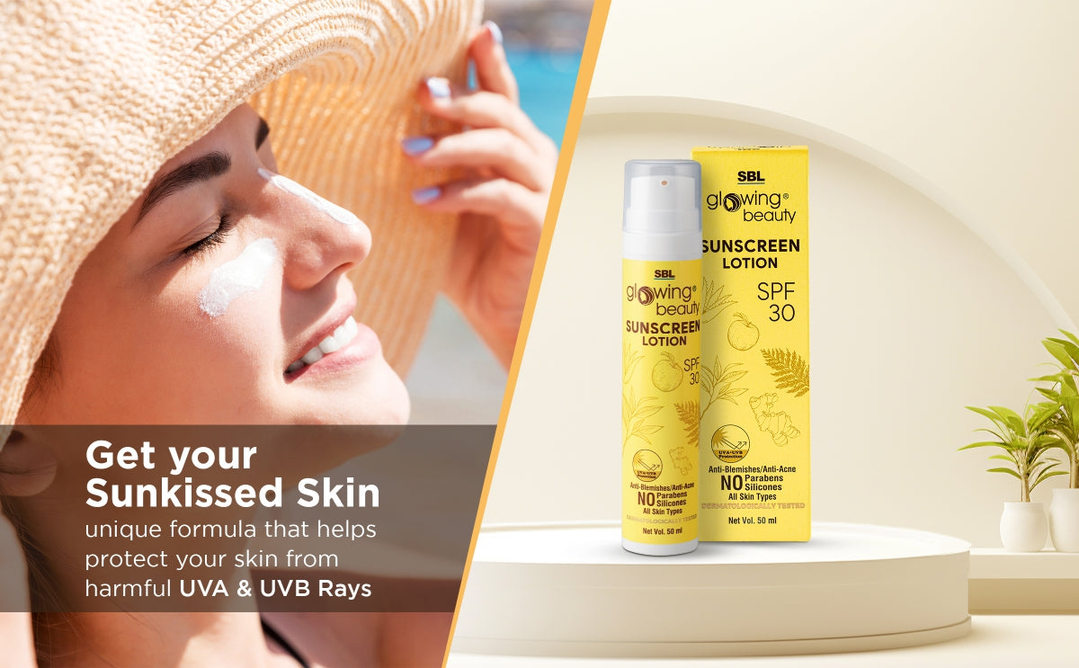 SBL Glowing Beauty Sunscreen Lotion SPF 30 (50ml, Pack of 1)