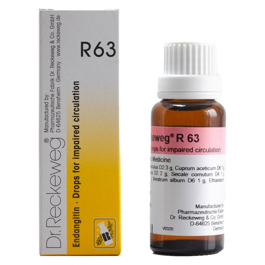 Dr Reckeweg R63 (Endangitin - Drops for Impaired Circulation) (22ml, Pack of 1)