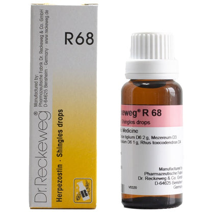 Dr Reckeweg R68 (Herpezostin - Shingles skin rash Drops ) (22ml, Pack of 1)
