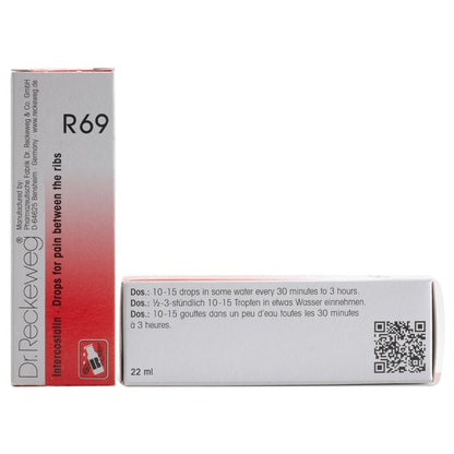 Dr Reckeweg R69 (Intercostalin - Drops for Pain between the Ribs) (22ml, Pack of 1)