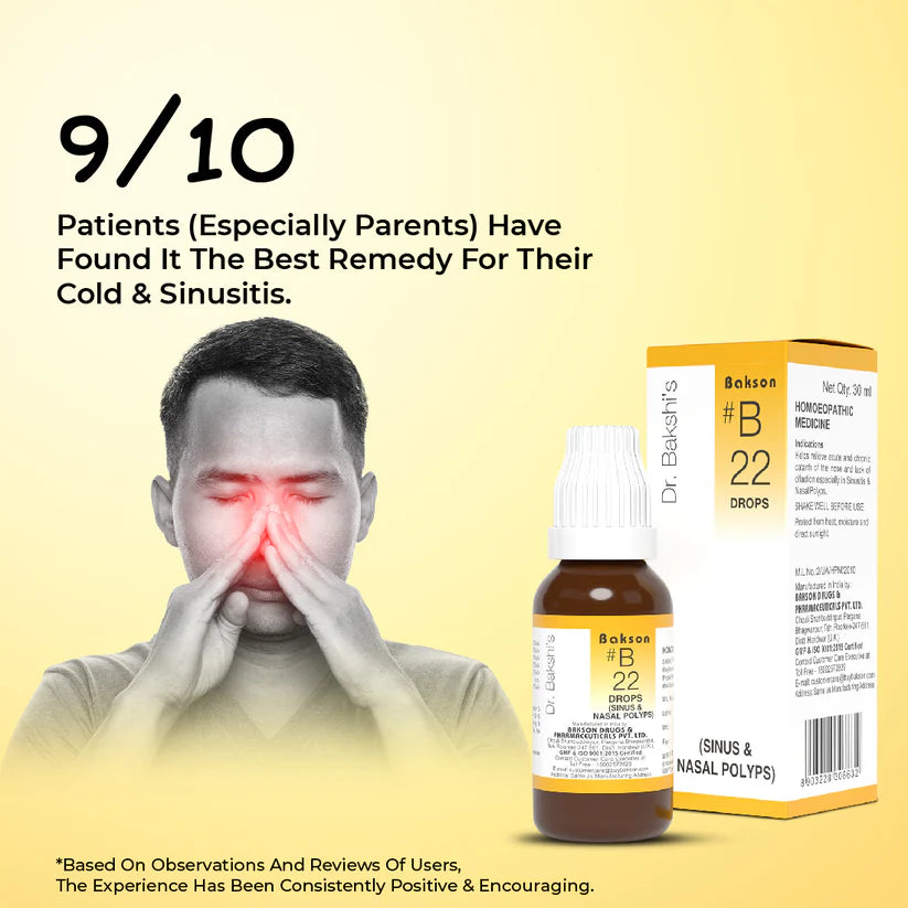 Bakson B22 Sinus Drops (30ml, Pack of 1)