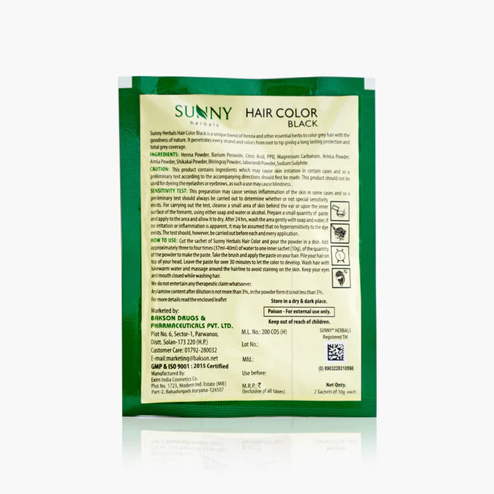 Sunny Herbals Hair Color with Henna, Amla, Shikakai and Bhringraj  (2x10gm)