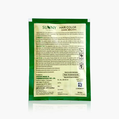 Sunny Herbals Hair Color with Henna, Amla, Shikakai and Bhringraj  (2x10gm)