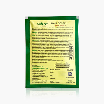 Sunny Herbals Hair Color with Henna, Amla, Shikakai and Bhringraj  (2x10gm)