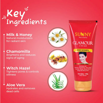 Sunny Herbals Glamour Cream (Women) (100gm, Pack of 1)