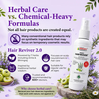 Bakson Hair Reviver (New & Improved) - 100ml | Hair Care & Regrowth Treatment