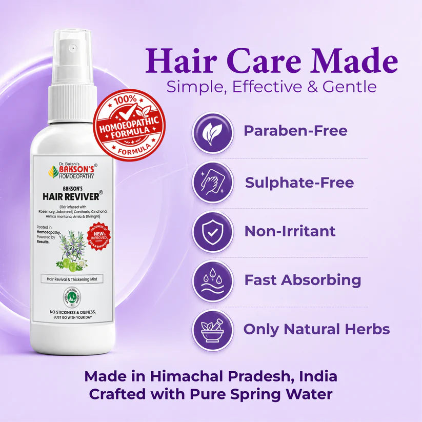 Bakson Hair Reviver (New & Improved) - 100ml | Hair Care & Regrowth Treatment