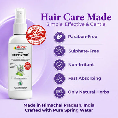 Bakson Hair Reviver (New & Improved) - 100ml | Hair Care & Regrowth Treatment