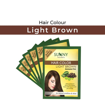 Sunny Herbals Hair Color with Henna, Amla, Shikakai and Bhringraj  (2x10gm)