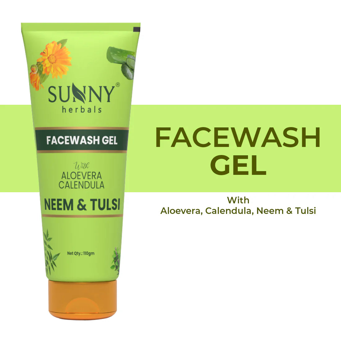 Sunny Herbals Face Wash Gel (Neem Tulsi) (110gm, Pack of 1)