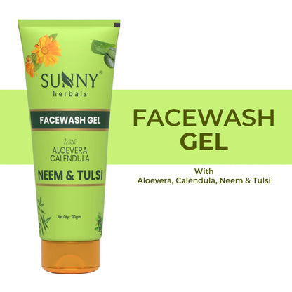 Sunny Herbals Face Wash Gel (Neem Tulsi) (110gm, Pack of 1)