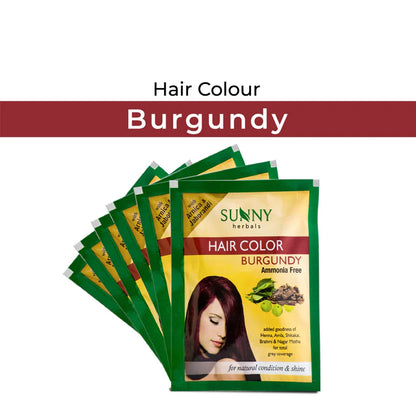 Sunny Herbals Hair Color with Henna, Amla, Shikakai and Bhringraj  (2x10gm)