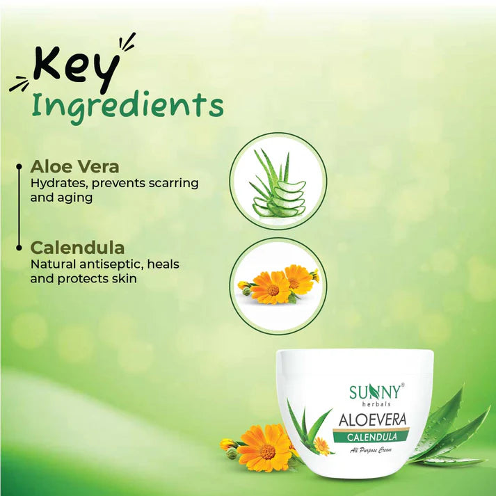 Sunny Herbals Aloevera Calendula (All Purpose Cream)