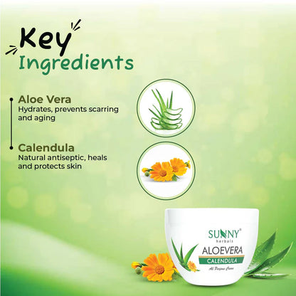 Sunny Herbals Aloevera Calendula (All Purpose Cream)