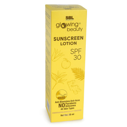 SBL Glowing Beauty Sunscreen Lotion SPF 30 (50ml, Pack of 1)