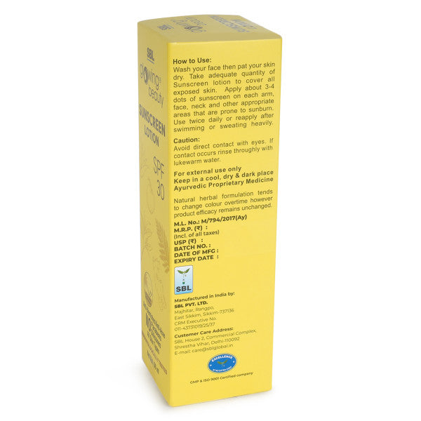 SBL Glowing Beauty Sunscreen Lotion SPF 30 (50ml, Pack of 1)