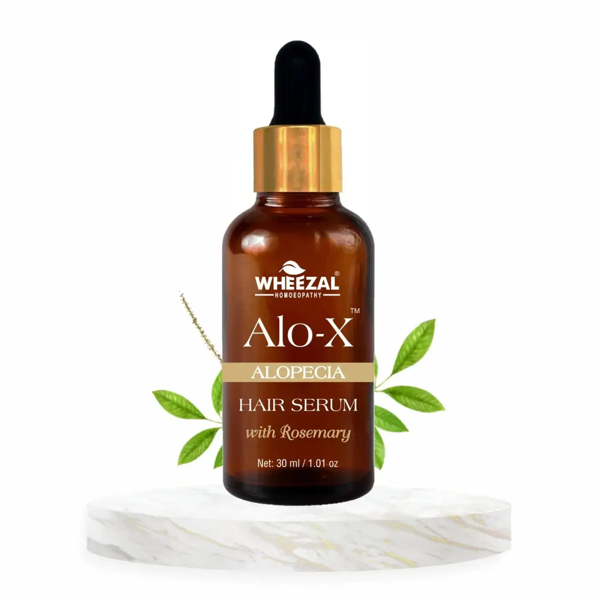 Wheezal Alo-X Alopecia Hair Serum with Rosemary (30ml, Pack of 1)