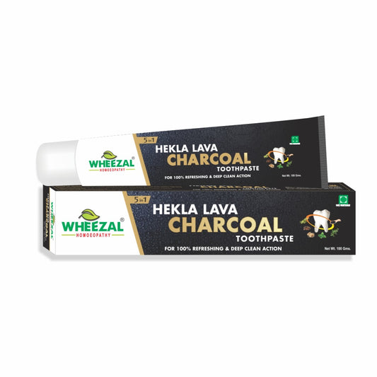 Wheezal Hekla Lava Charcoal Toothpaste (100gm, Pack of 1)